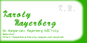 karoly mayerberg business card